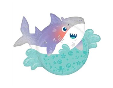 SHARK PARTY ROLY POLIES FOIL BALLOON