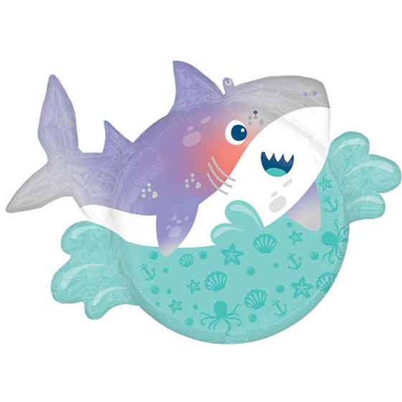 SHARK PARTY ROLY POLIES FOIL BALLOON