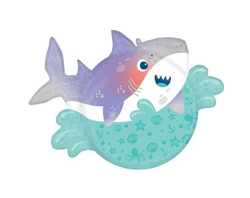 SHARK PARTY ROLY POLIES FOIL BALLOON