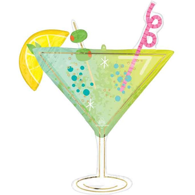 COCKTAIL SURPRISE SUPERSHAPE FOIL BALLOON