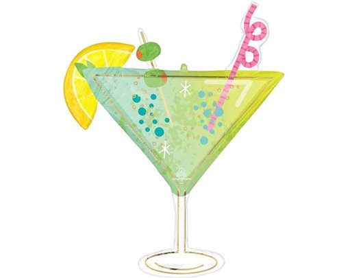 COCKTAIL SURPRISE SUPERSHAPE FOIL BALLOON