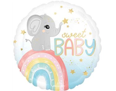 18in SATIN BABY ELEPHANT FOIL BALLOON