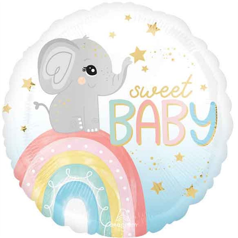 18in SATIN BABY ELEPHANT FOIL BALLOON