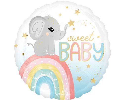 18in SATIN BABY ELEPHANT FOIL BALLOON
