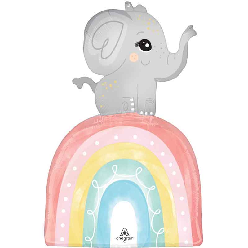 SATIN BABY ELEPHANT SUPERSHAPE FOIL BALLOON