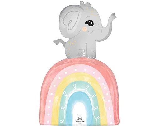 SATIN BABY ELEPHANT SUPERSHAPE FOIL BALLOON