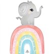SATIN BABY ELEPHANT SUPERSHAPE FOIL BALLOON