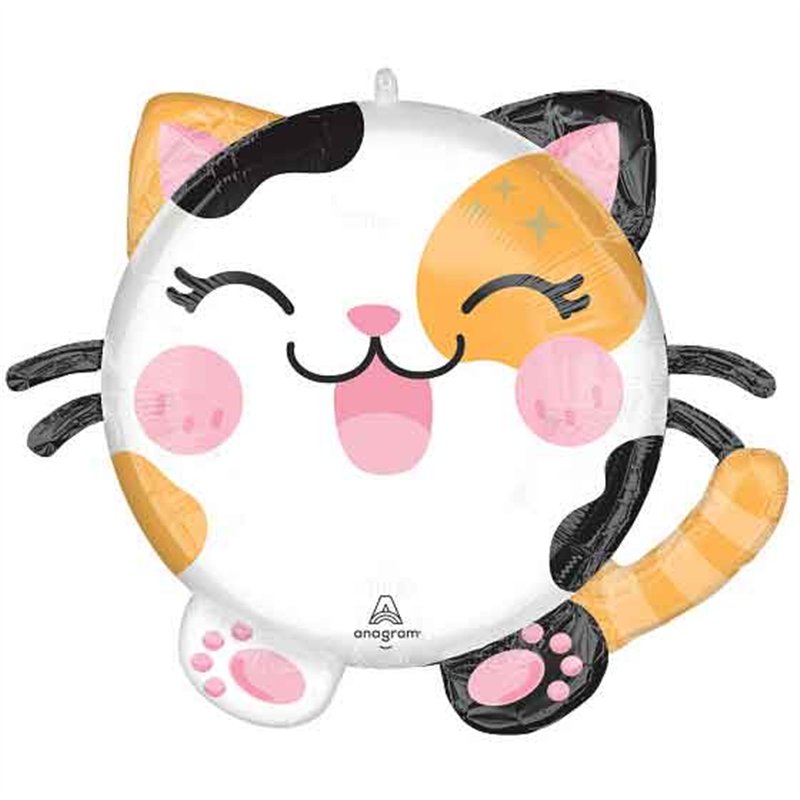 KAWAII KITTY ROLY POLIES FOIL BALLOON