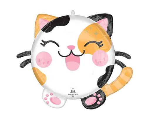 KAWAII KITTY ROLY POLIES FOIL BALLOON