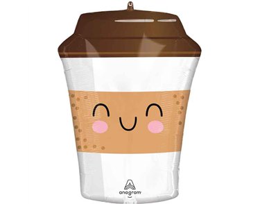 SIPPY FRIENDS COFFEE TO GO SUPERSHAPE FOIL BALLOON