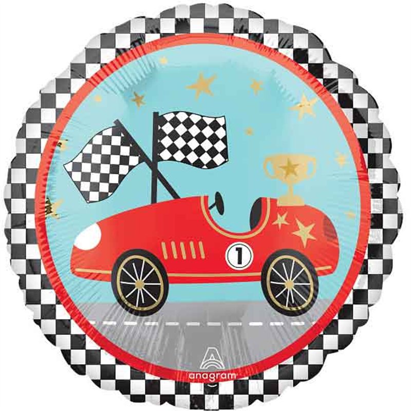 18in RACE CARS FOIL BALLOON