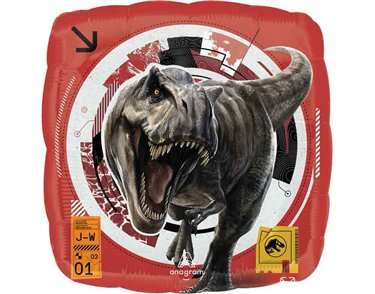 18in JURASSIC WORLD REBIRTH SQUARE FOIL BALLOON