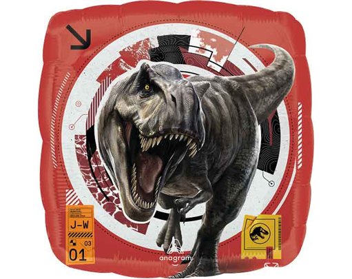 18in JURASSIC WORLD REBIRTH SQUARE FOIL BALLOON