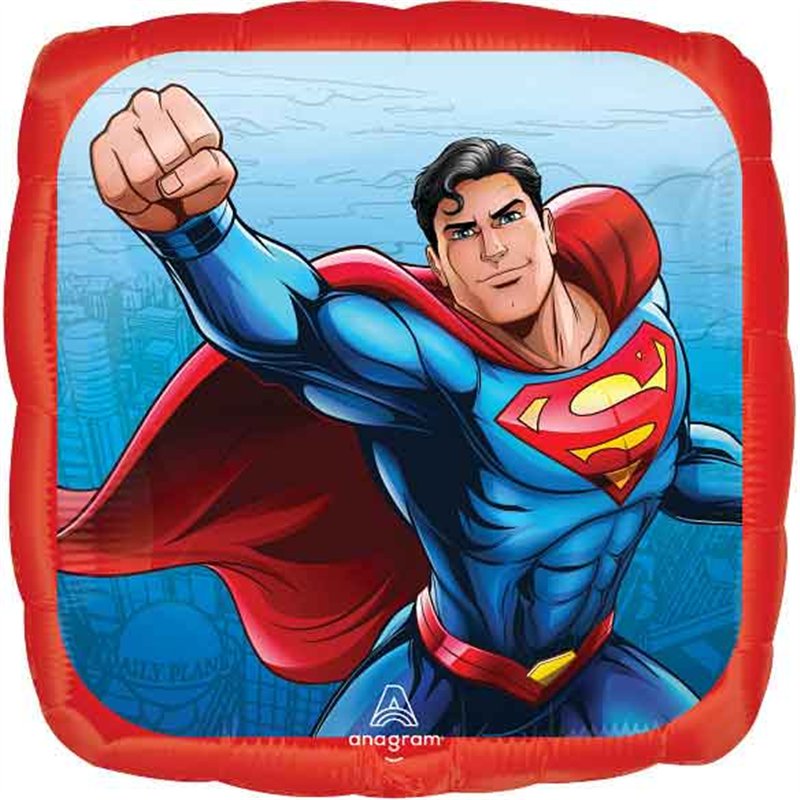 18in SUPERMAN SQUARE FOIL BALLOON