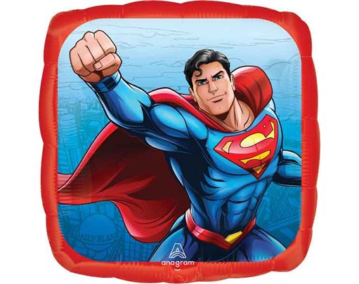 18in SUPERMAN SQUARE FOIL BALLOON