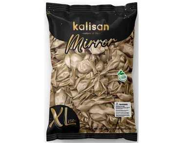 250PK 12in MIRROR GOLD KALISAN LATEX