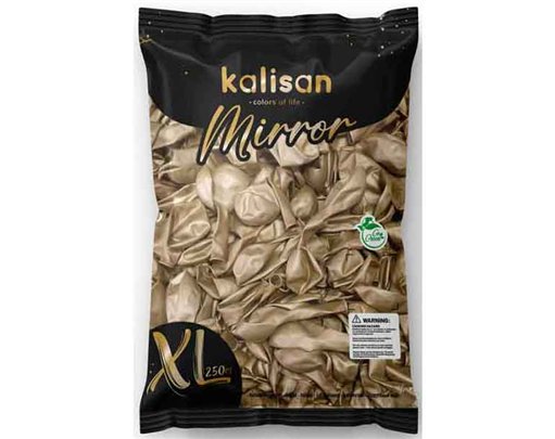 250PK 12in MIRROR GOLD KALISAN LATEX
