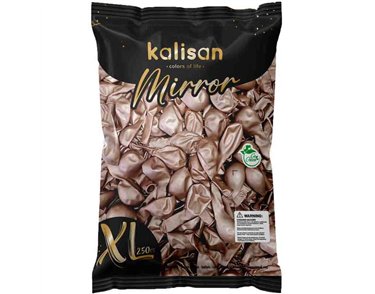 250PK 12in MIRROR ROSE GOLD KALISAN LATEX