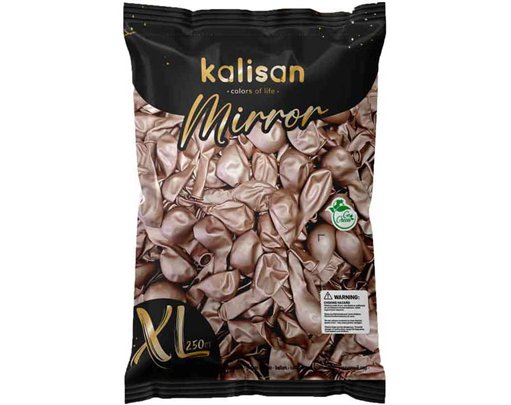 250PK 12in MIRROR ROSE GOLD KALISAN LATEX
