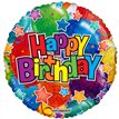 18in HAPPY BIRTHDAY HOLOGRAPHIC FOIL BALLOON
