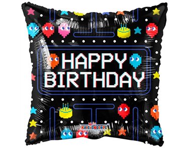 18in BIRTHDAY ARCADE FOIL BALLOON