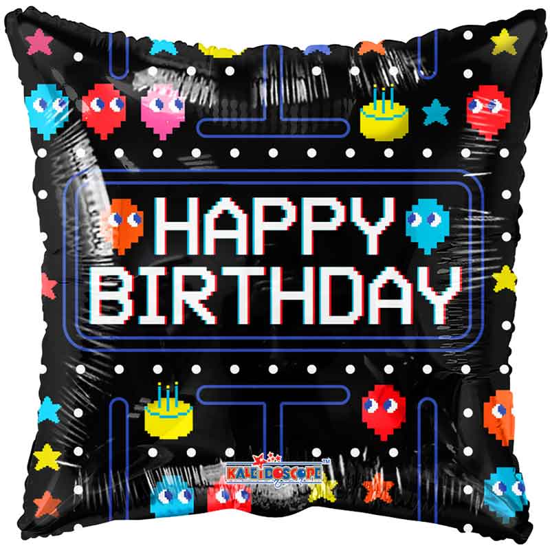 18in BIRTHDAY ARCADE FOIL BALLOON