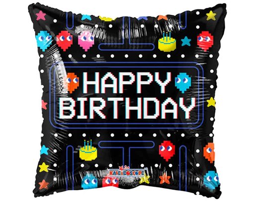 18in BIRTHDAY ARCADE FOIL BALLOON