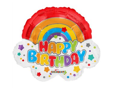 18in BIRTHDAY RAINBOW FOIL BALLOON