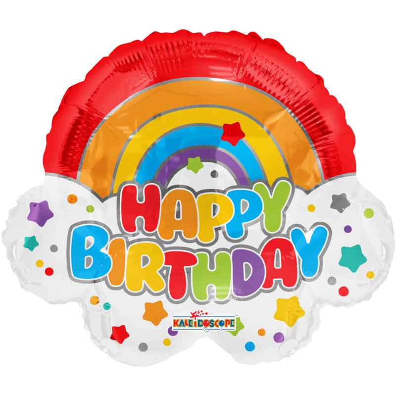 18in BIRTHDAY RAINBOW FOIL BALLOON