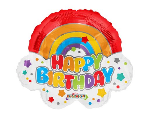 18in BIRTHDAY RAINBOW FOIL BALLOON