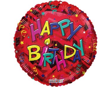 18in HAPPY BIRTHDAY CANDLE FOIL BALLOON