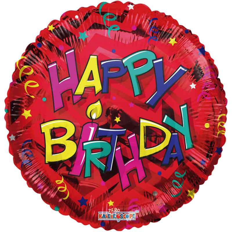 18in HAPPY BIRTHDAY CANDLE FOIL BALLOON