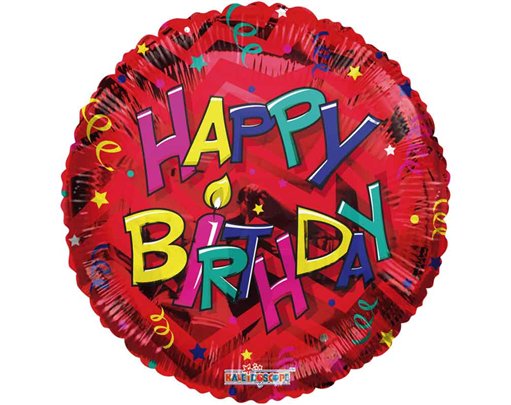 18in HAPPY BIRTHDAY CANDLE FOIL BALLOON