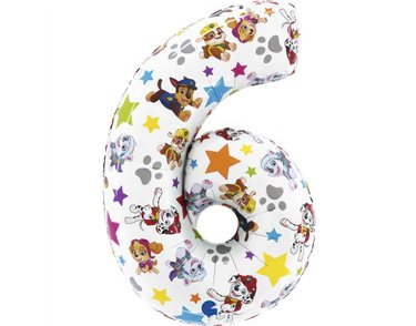 26in NUMBER 6 PAW PATROL FOIL BALLOON