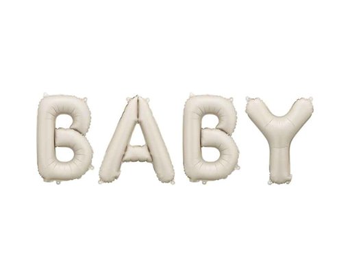 BABY BEIGE FOIL BALLOON AIR FILL LETTER KIT