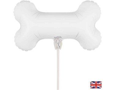 13in DOG BONE AIR FILL FOIL BALLOON PACKAGED WITH SELF SEAL VALVE