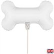 13in DOG BONE AIR FILL FOIL BALLOON PACKAGED WITH SELF SEAL VALVE