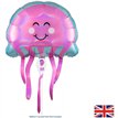 9x16in JELLYFISH IRIDESCENT AIR FILL FOIL BALLOON PACKAGED WITH SELF SEAL VALVE