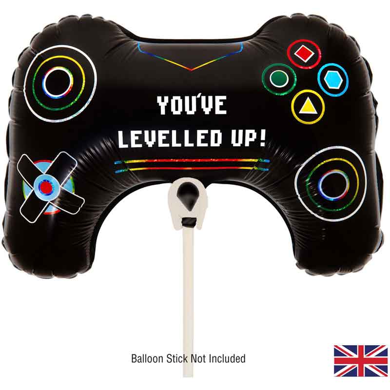 11.4in MINI CONTROLLER AIR FILL FOIL BALLOON PACKAGED WITH SELF SEAL VALVE
