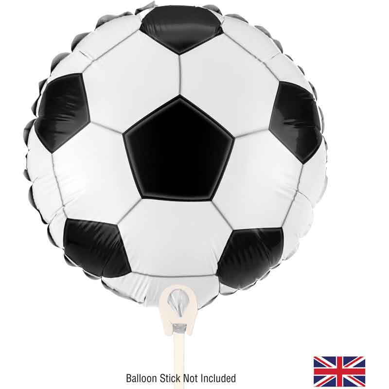 9in FOOTBALL METALLIC AIR FILL FOIL BALLOON PACKAGED  WITH SELF SEAL VALVE