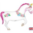 35in UNICORN FLOWER HORSE SHAPED FOIL BALLOON