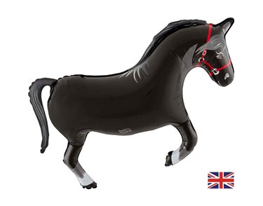 35in BLACK HORSE SHAPED FOIL BALLOON