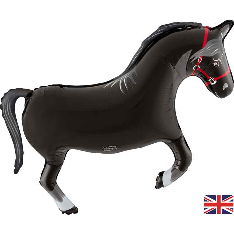 35in BLACK HORSE SHAPED FOIL BALLOON