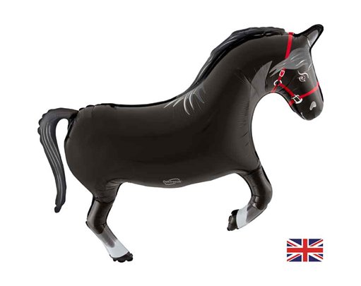 35in BLACK HORSE SHAPED FOIL BALLOON
