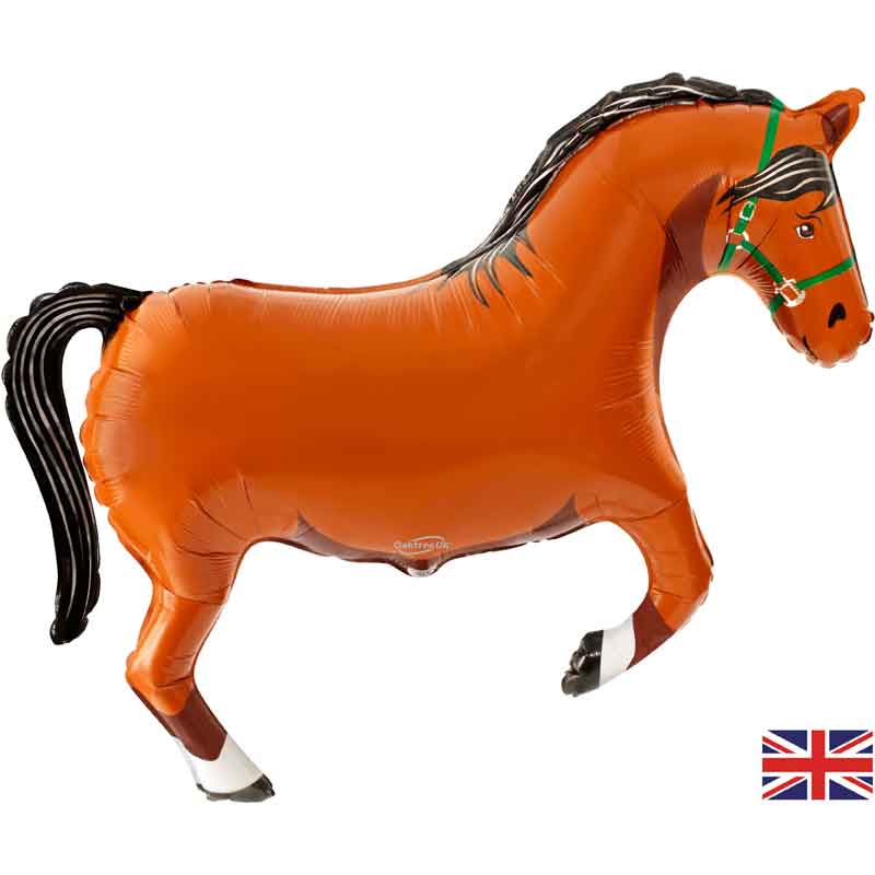 35in BROWN HORSE SHAPED FOIL BALLOON