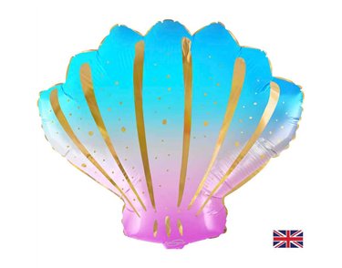 21in IRIDESCENT SHELL SHAPED FOIL BALLOON