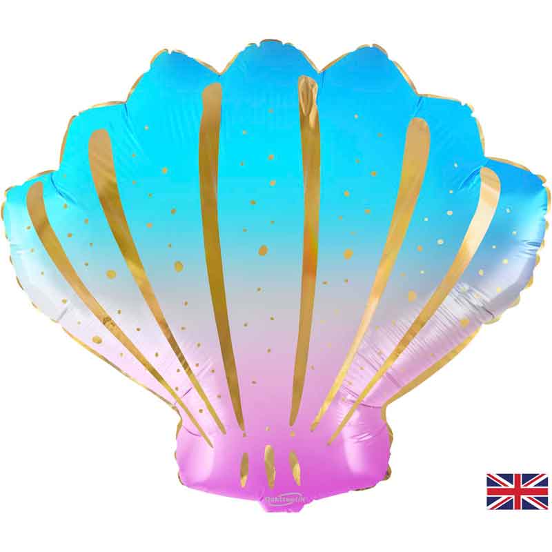21in IRIDESCENT SHELL SHAPED FOIL BALLOON