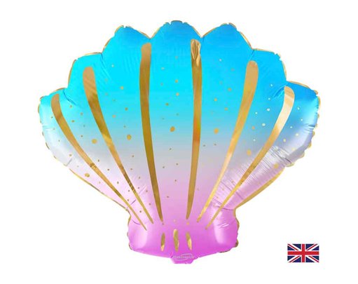 21in IRIDESCENT SHELL SHAPED FOIL BALLOON