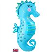 40in IRIDESCENT SEAHORSE SHAPED FOIL BALLOON