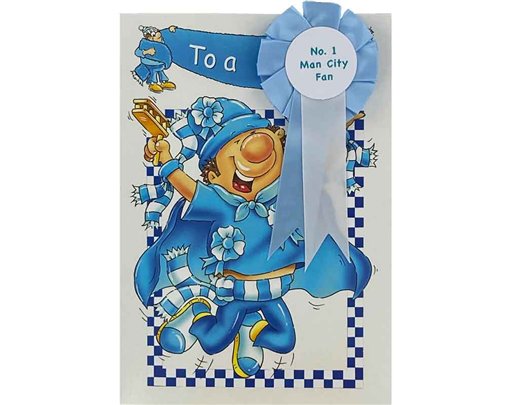 C75 NO.1 MAN CITY FAN ROSETTE CARD  6S